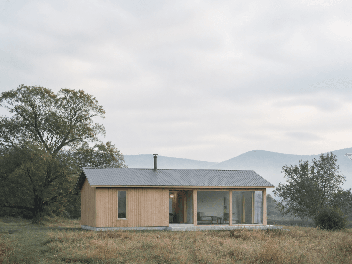 Open meadow and property landscape