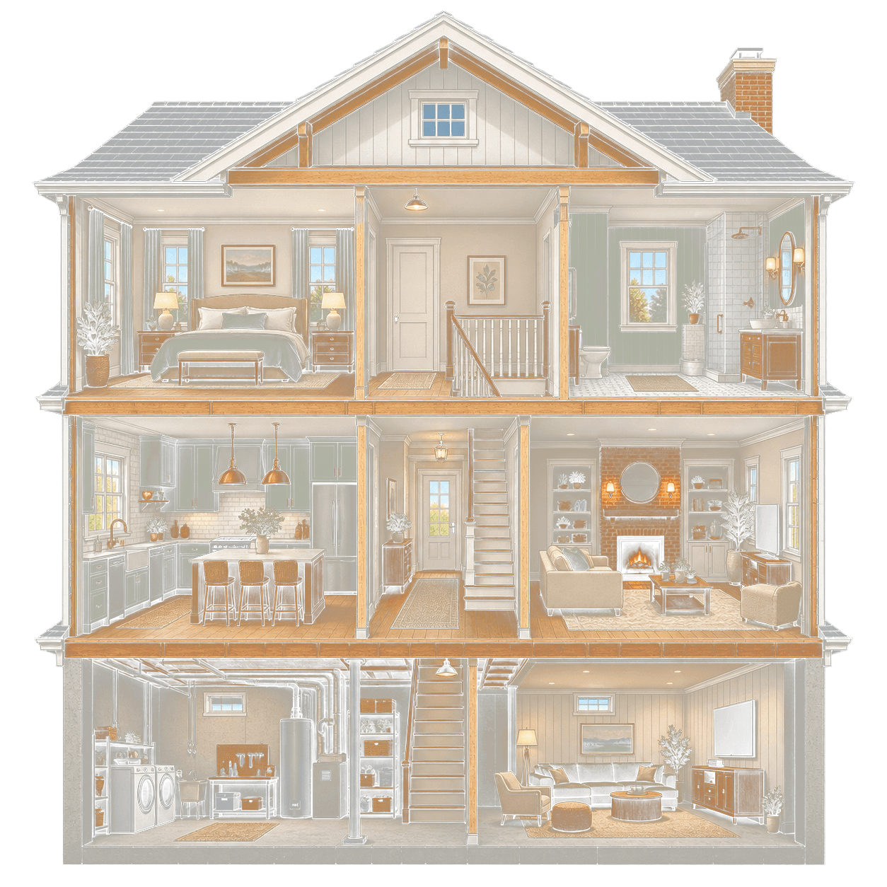 Illustration of a whole-home renovation