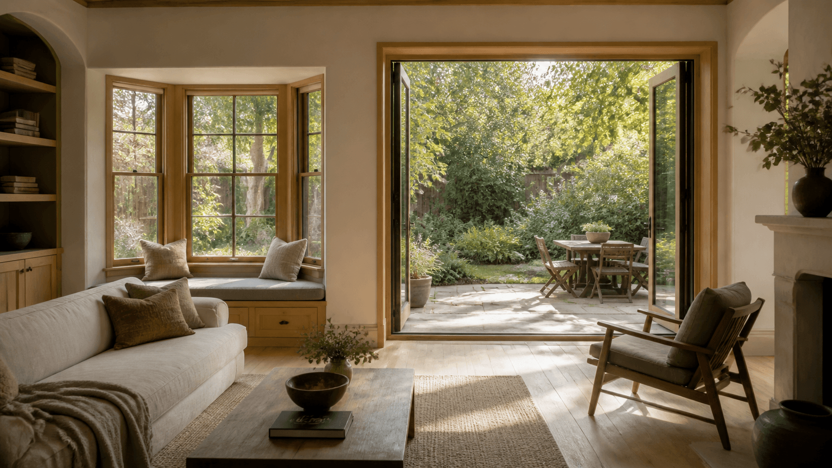 Comfortable living room with seating